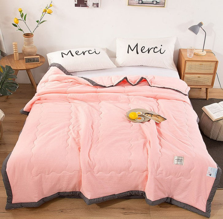 Cotton Thin Summer Cool Quilt - Pink 200*230