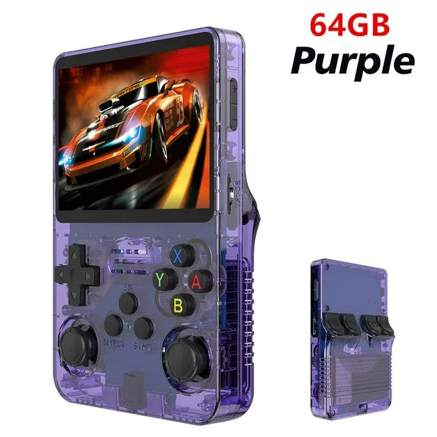 R36S Retro Handheld Video Game Console Linux System 3.5 Inch IPS Screen Portable Pocket Video Player - 64 GB