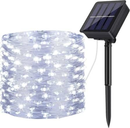 10M SOLAR FAIRY LIGHTS - COOL WHITE