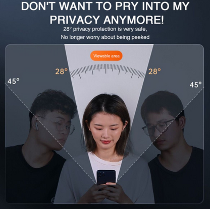 iPhone 14 Anti Spy Screen Protector - Tempered Glass