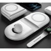 Three in one foldable wireless charger - White