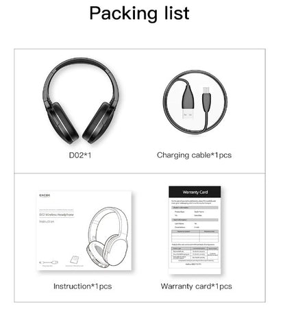 Baseus D02 Wireless Headphone Bluetooth 5.0 - White