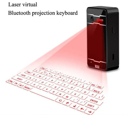 Bluetooth Virtual Keyboard Portable for Smartphone/PC/Tab/Ipad - White