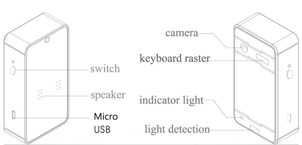 Bluetooth Virtual Keyboard Portable for Smartphone/PC/Tab/Ipad - Black