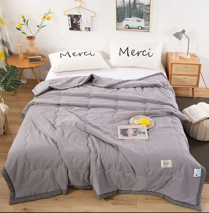 Cotton Thin Summer Cool Quilt - Grey 200*230