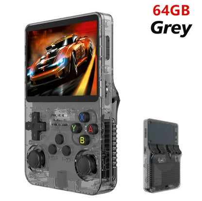 R36S Retro Handheld Video Game Console Linux System 3.5 Inch IPS Screen Portable Pocket Video Player - 64 GB