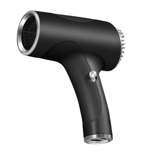 2600mAh Cordless Anion Blow Dryer Portable Hair Dryer 40/500W USB Rechargeable Powerful 2 Gears - Black