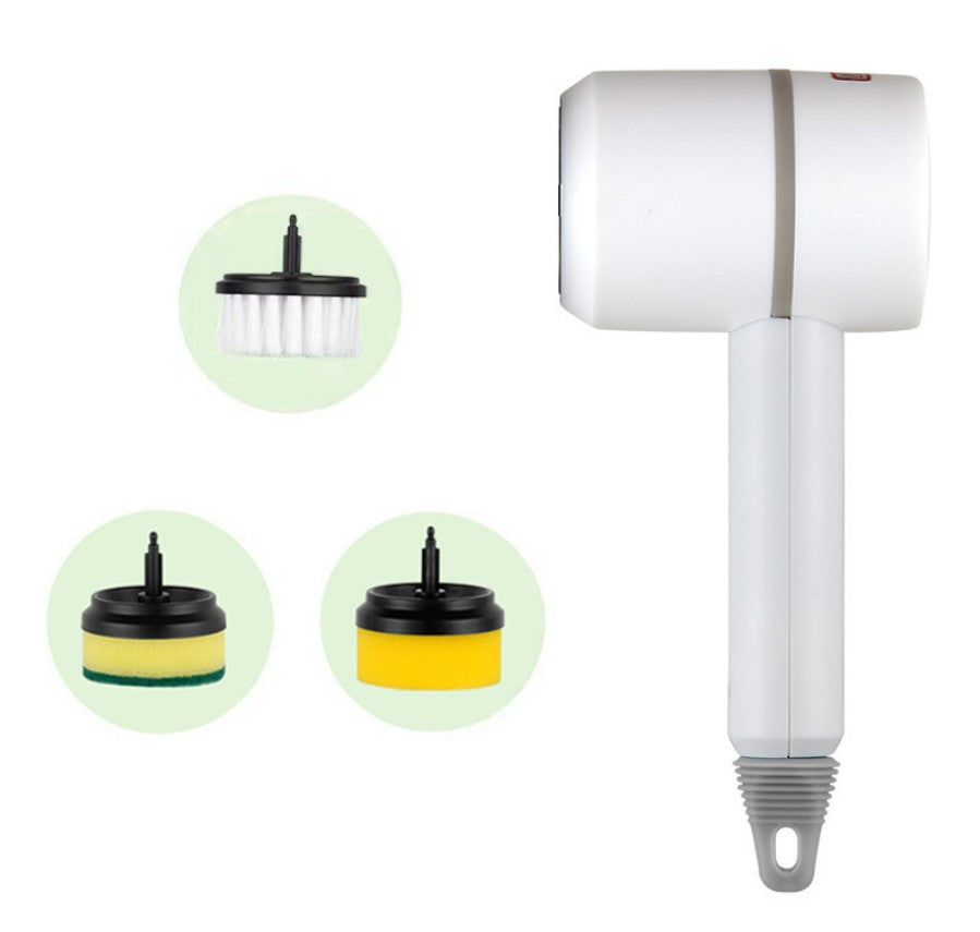Multifunctional Electric Cleaning Household Brush Automatic Handheld Charging 1200mAh- White