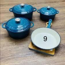Cast Iron Pot Set 7pcs - Royal Blue