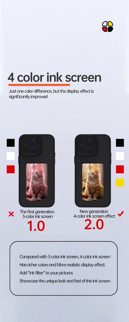 iPhone Protective Case Screen casting phone case with ink screen DIY pattern - Gray