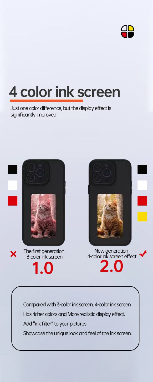 iPhone Protective Case Screen casting phone case with ink screen DIY pattern - White