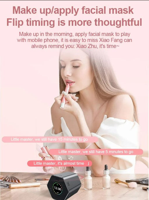 Hexagon Digital Clock Timer Magnetic Cubes Timer - Blue