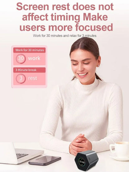 Hexagon Digital Clock Timer Magnetic Cubes Timer - Blue