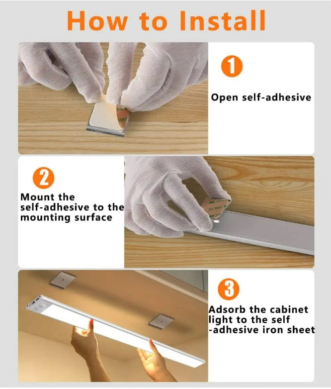 Rechargeable Wireless Magnetic Light Bar 32CM